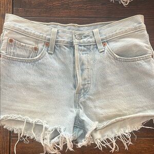 Levi's 501 Light Blue Jean Shorts-27